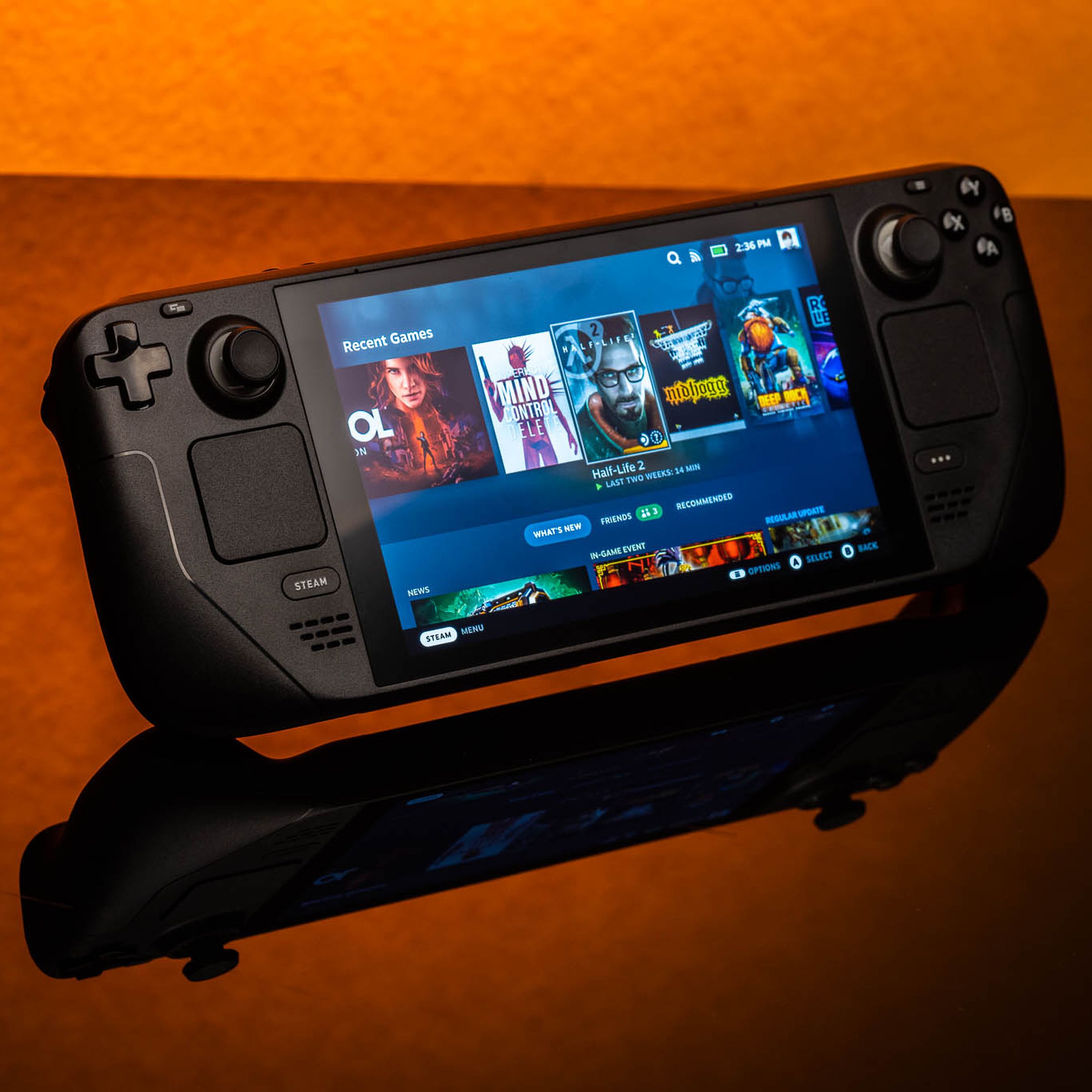 Steam Deck handheld gaming device